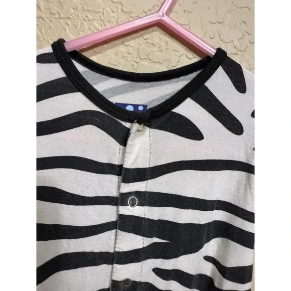 Kickee Pants 0-3 month Bamboo Baby Pajama Gown Sleeper Zebra Print - Picture 4 of 6